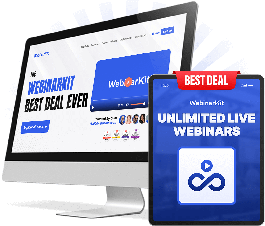 HatMan AI unlimited live webinars product graphic
