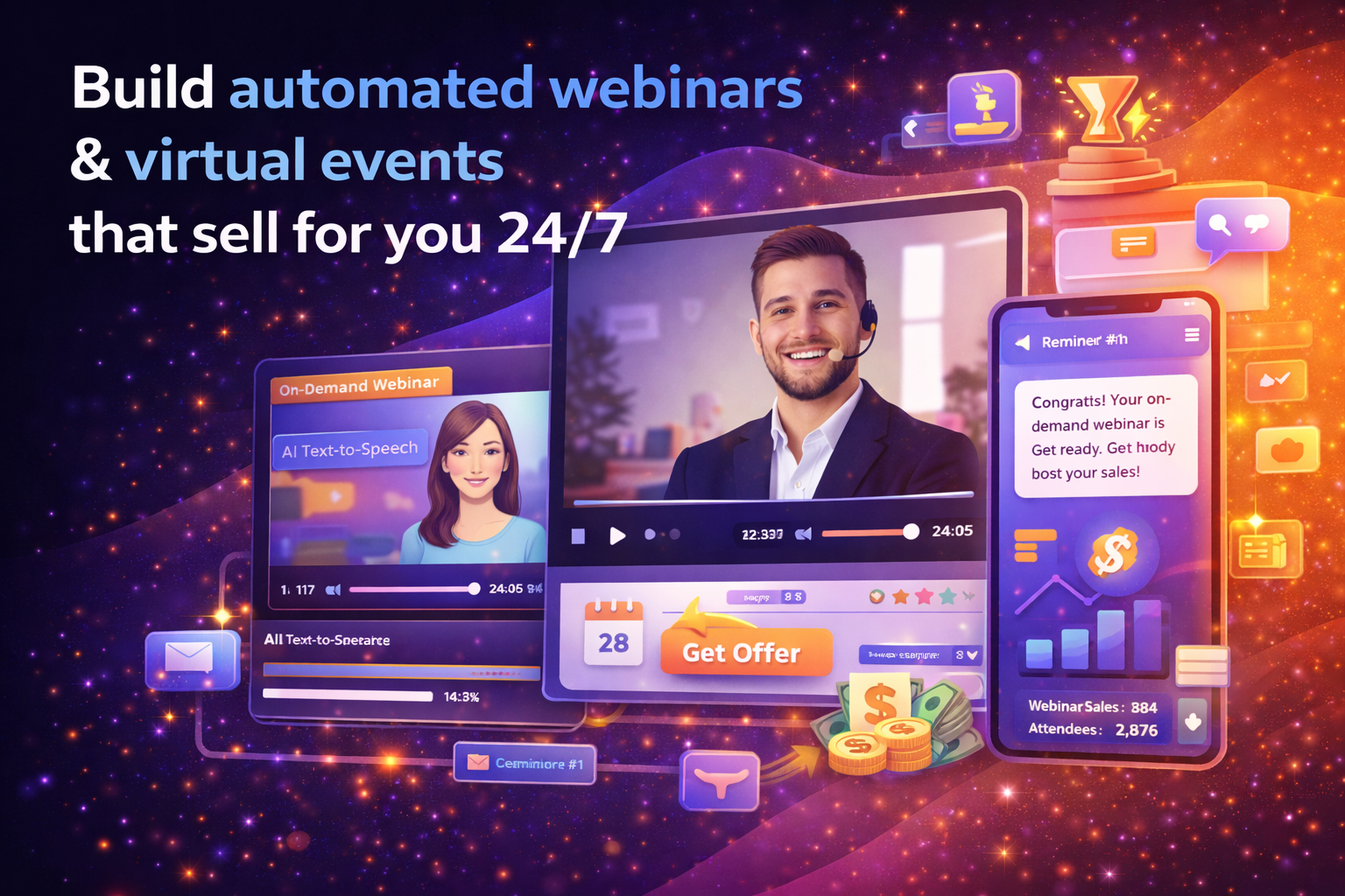 HatMan AI automated webinars product graphic
