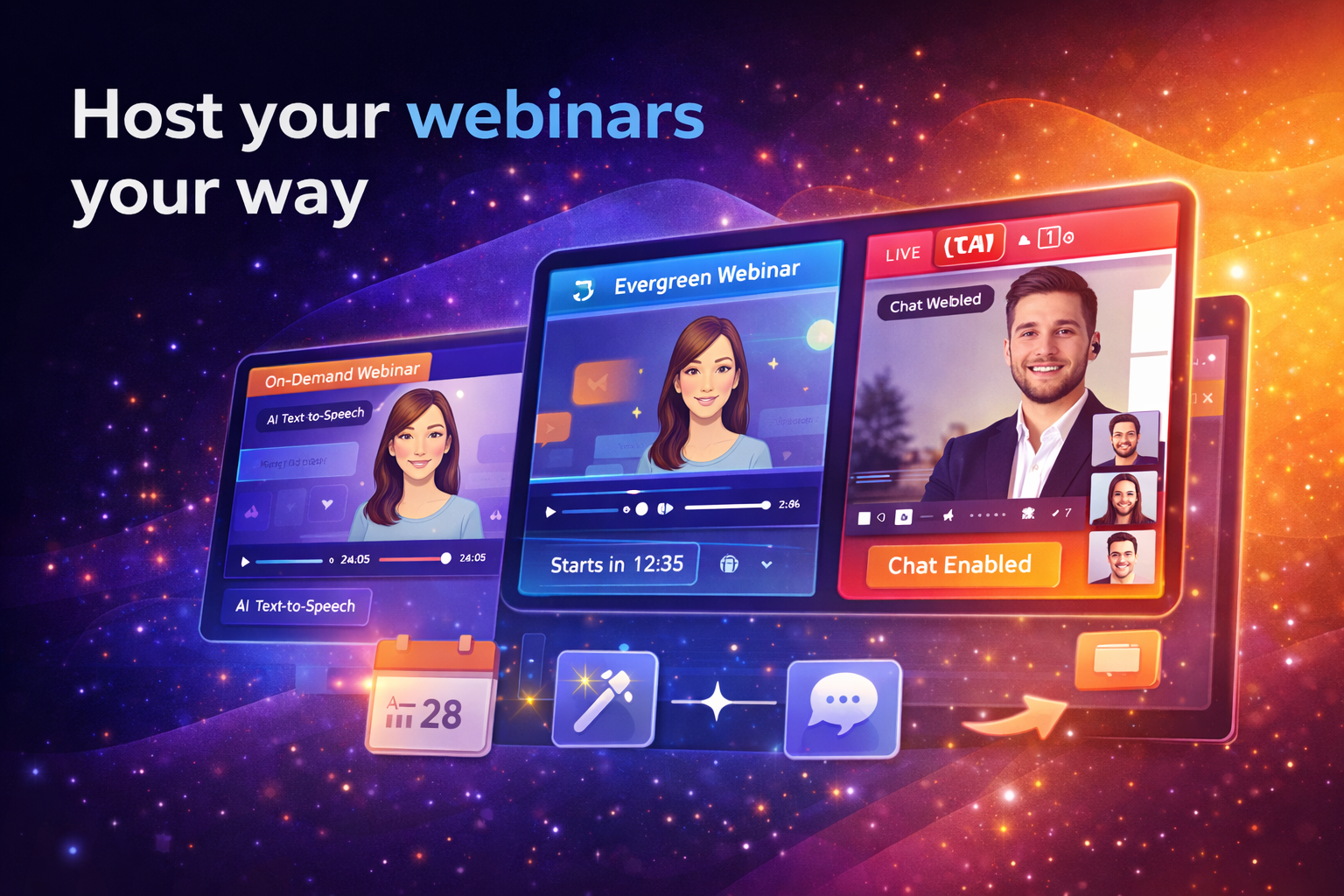 HatMan AI meetings replace Zoom product graphic
